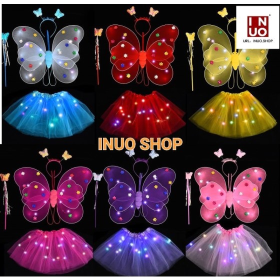 Disfraz luminoso para niñas,Disfraz LED para niñas 2-8 años